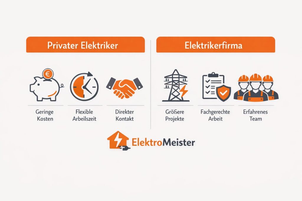 Kostenvergleich: Privater Elektriker vs. Elektrikerfirma