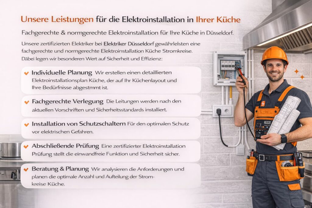Unsere Leistungen für die Elektroinstallation in Ihrer Küche