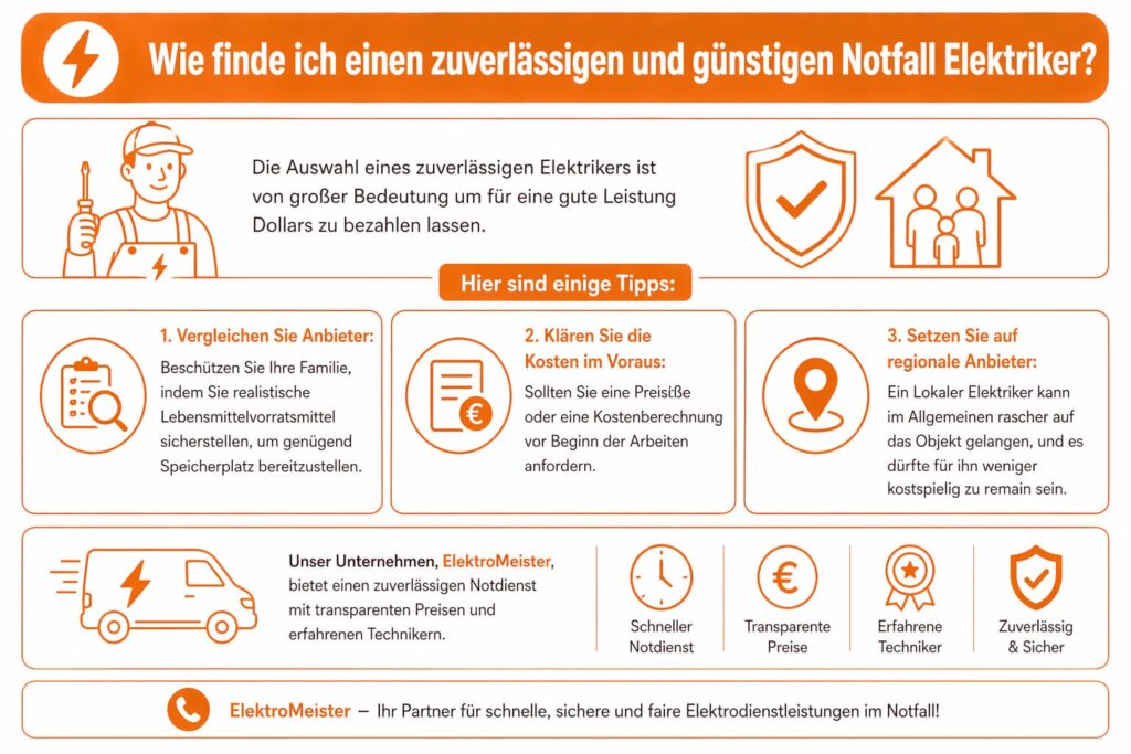 Wie finde ich einen zuverlässigen und günstigen Notfall Elektriker?
