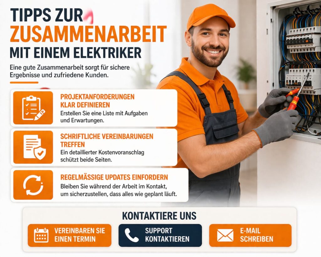 Tipps zur Zusammenarbeit mit einem Elektriker