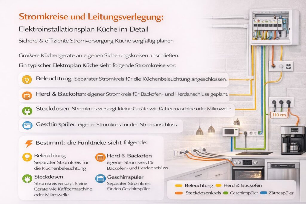 Stromkreise und Leitungsverlegung: Elektroinstallationsplan Küche im Detail