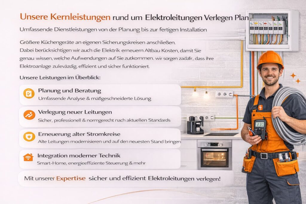 2. Unsere Kernleistungen rund um Elektroleitungen Verlegen Plan