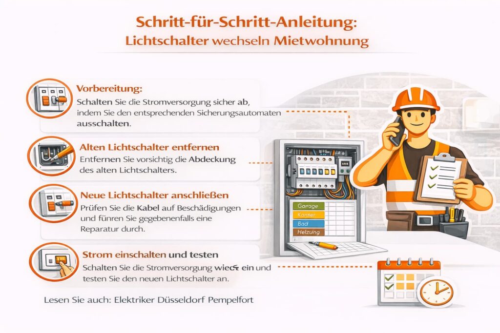 Schritt-für-Schritt-Anleitung: Lichtschalter wechseln Mietwohnung