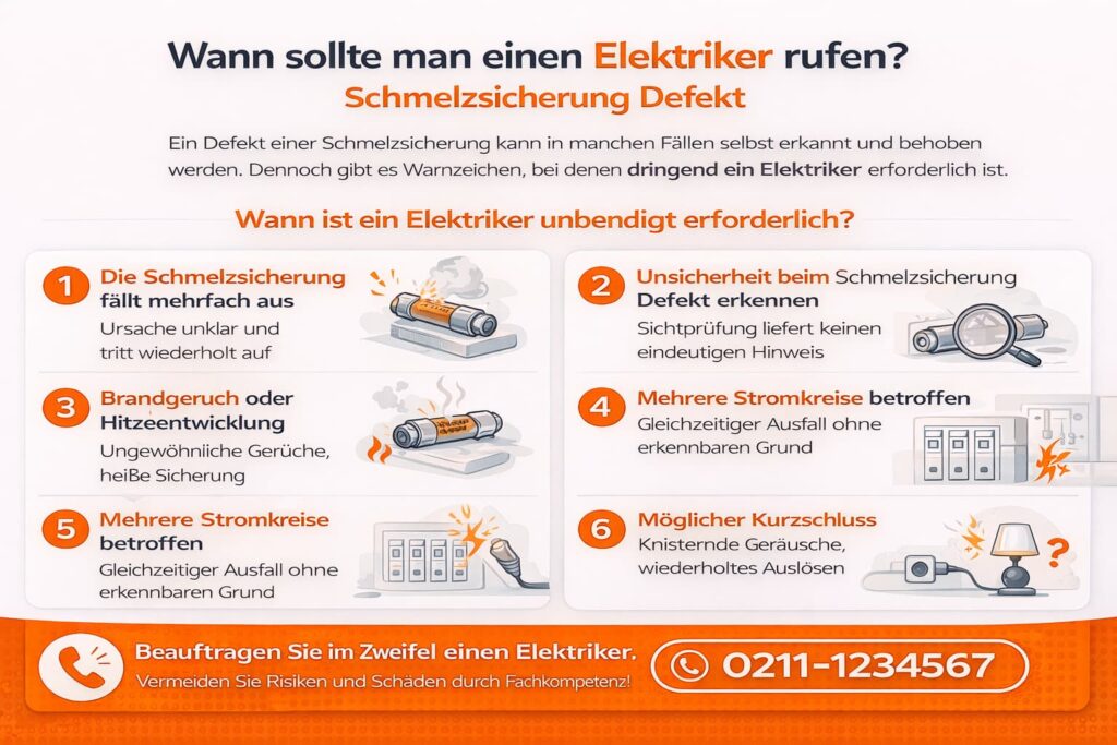 Wann sollte man einen Elektriker rufen? Schmelzsicherung Defekt