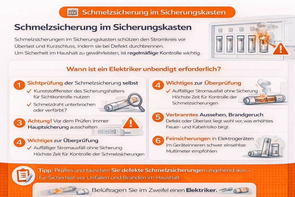 Schmelzsicherung im Sicherungskasten