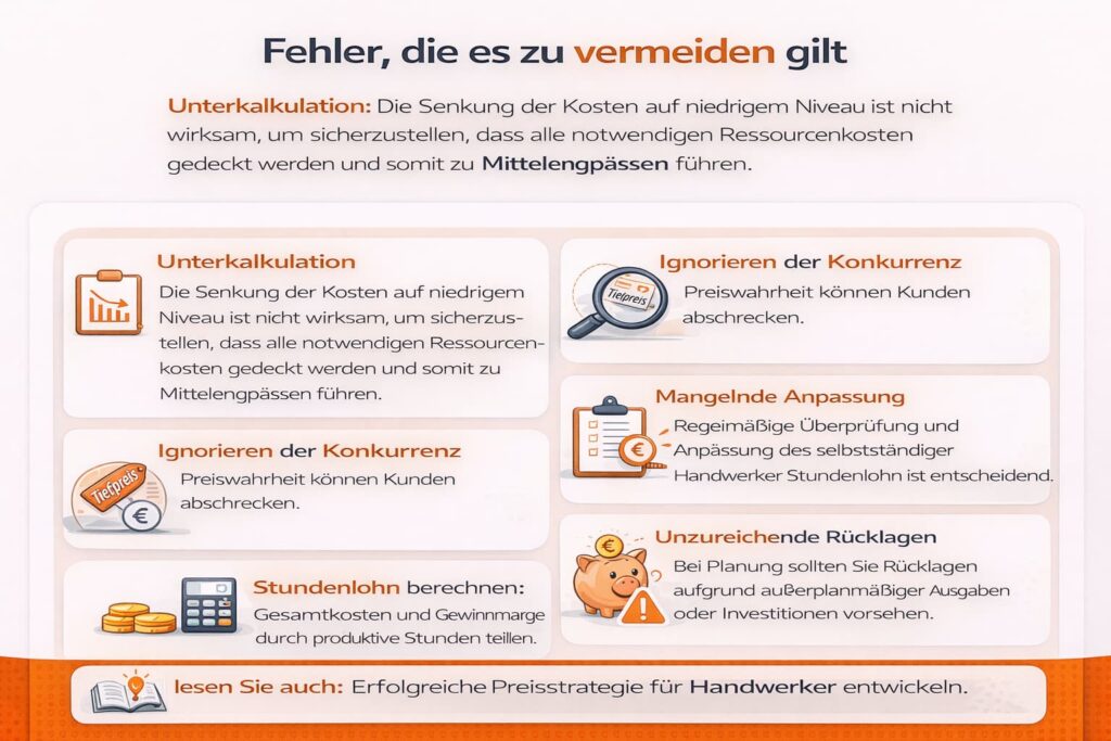 Fehler, die es zu vermeiden gilt