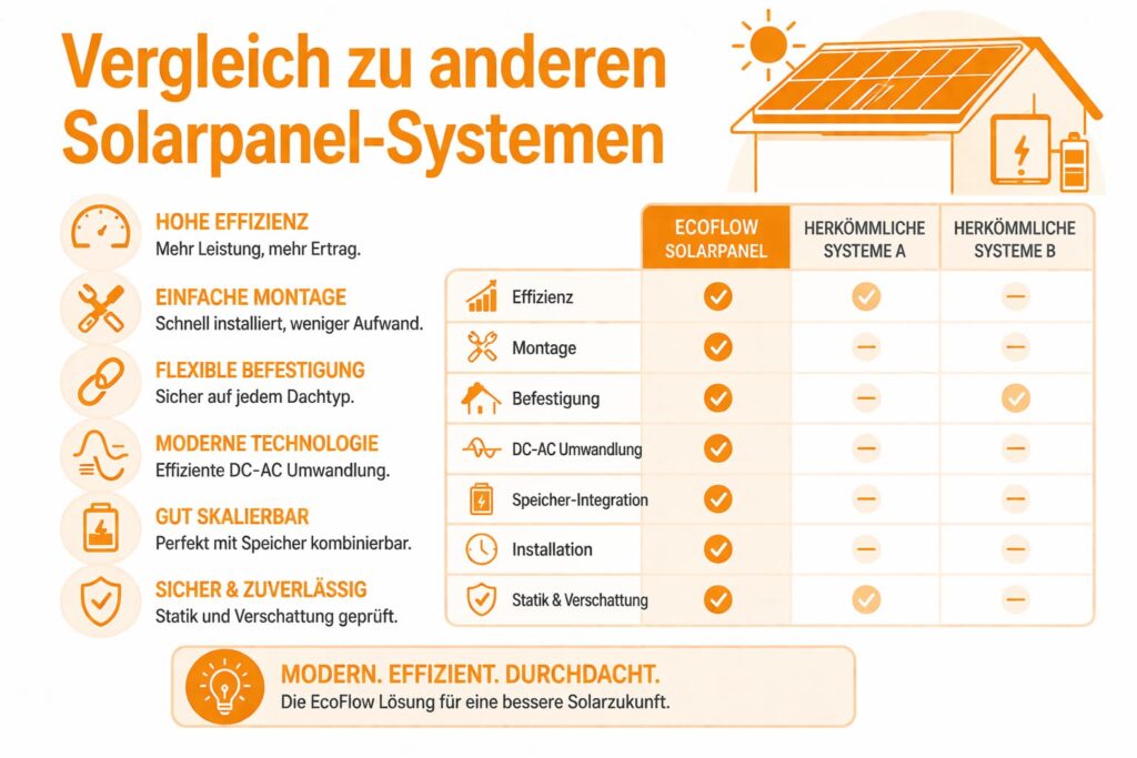 Vergleich zu anderen Solarpanel-Systemen