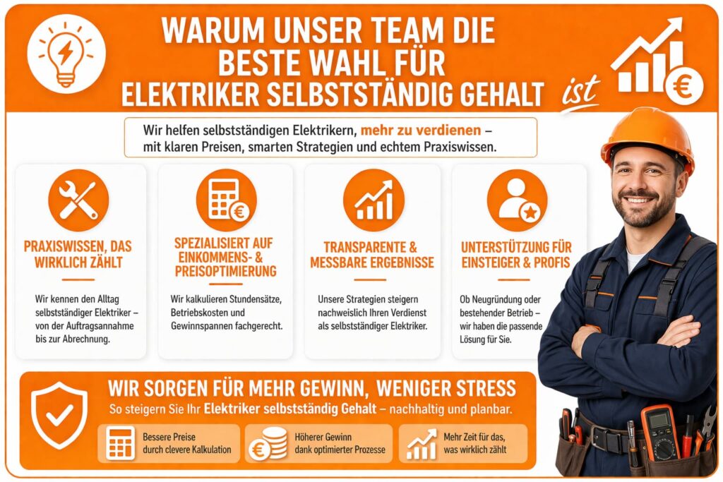 Warum unser Team die beste Wahl für Elektriker selbstständig Gehalt ist