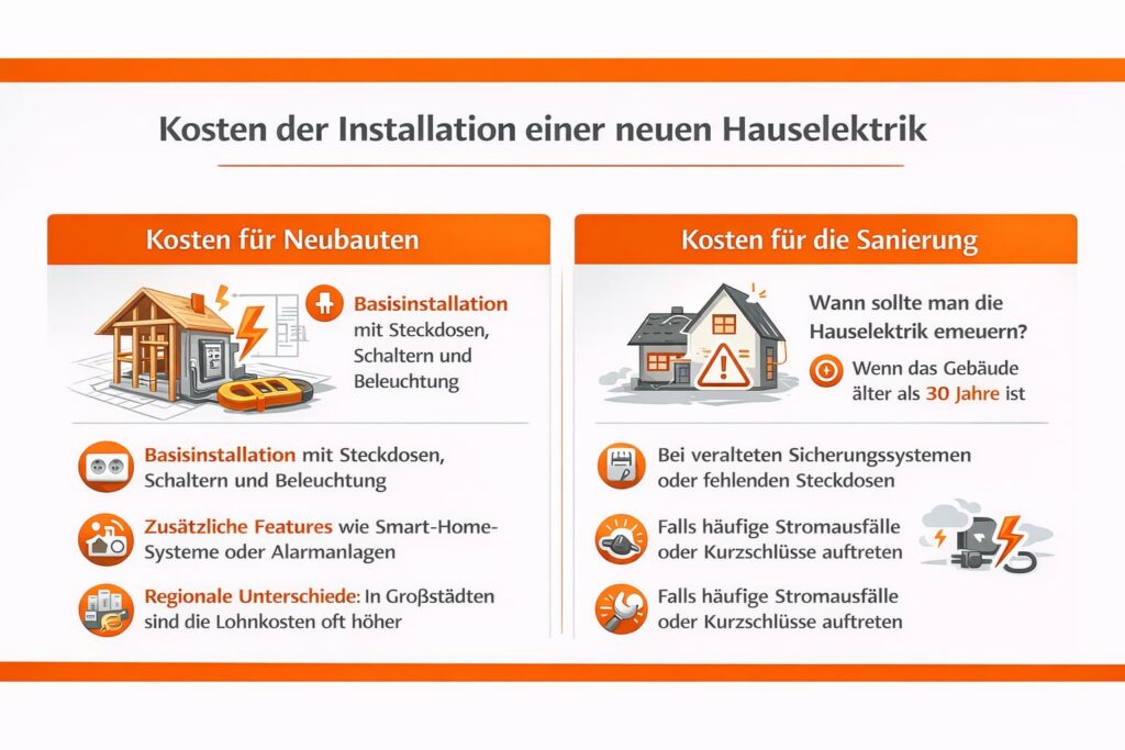  Was kostet die Installation einer neuen Hauselektrik?