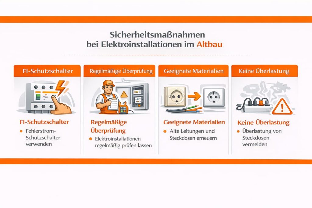 Sicherheitsmaßnahmen bei Elektroinstallationen im Altbau