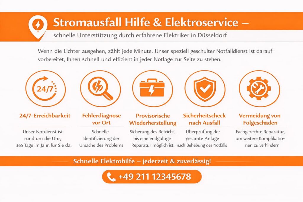 Stromausfall Hilfe & Elektroservice – schnelle Unterstützung durch erfahrene Elektriker in Düsseldorf
