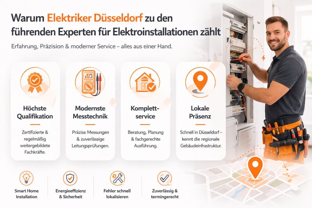 Warum Elektriker Düsseldorf zu den führenden Experten für Elektroinstallationen zählt