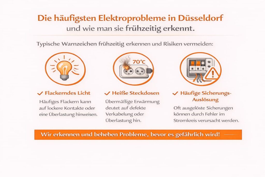 Die häufigsten Elektroprobleme in Düsseldorf und wie man sie frühzeitig erkennt