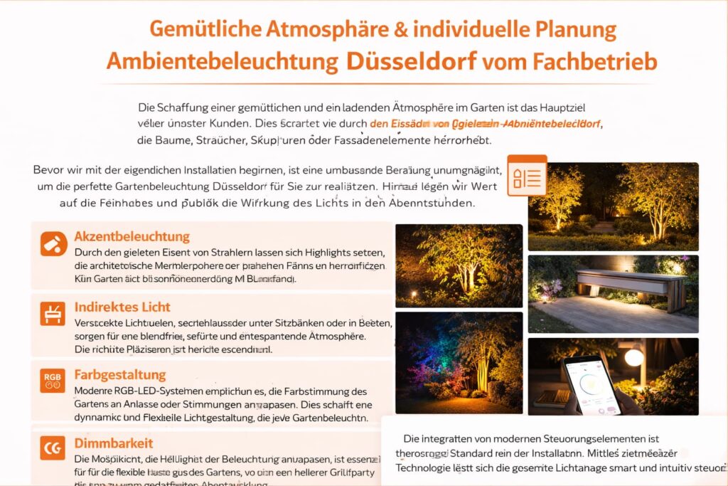 Gemütliche Atmosphäre & individuelle Planung – Ambientebeleuchtung Düsseldorf vom Fachbetrieb
