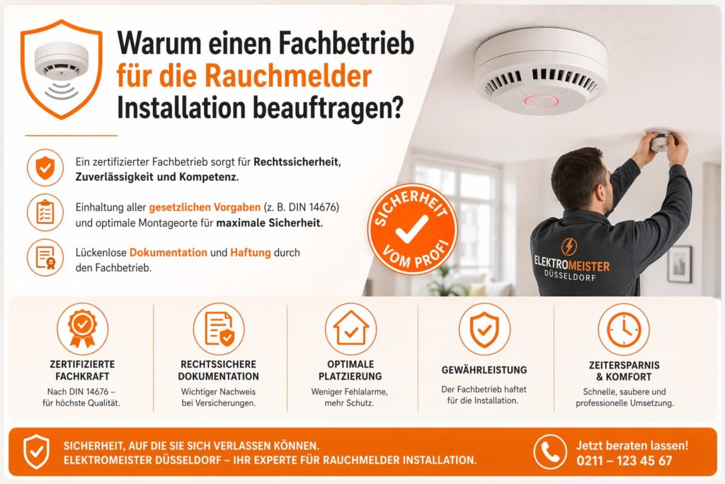 Warum einen Fachbetrieb für die Rauchmelder Installation beauftragen?