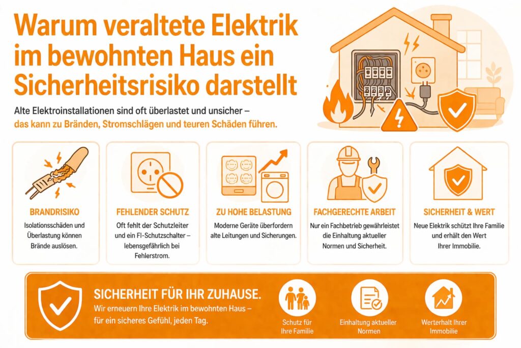 Warum veraltete Elektrik im bewohnten Haus ein Sicherheitsrisiko darstellt