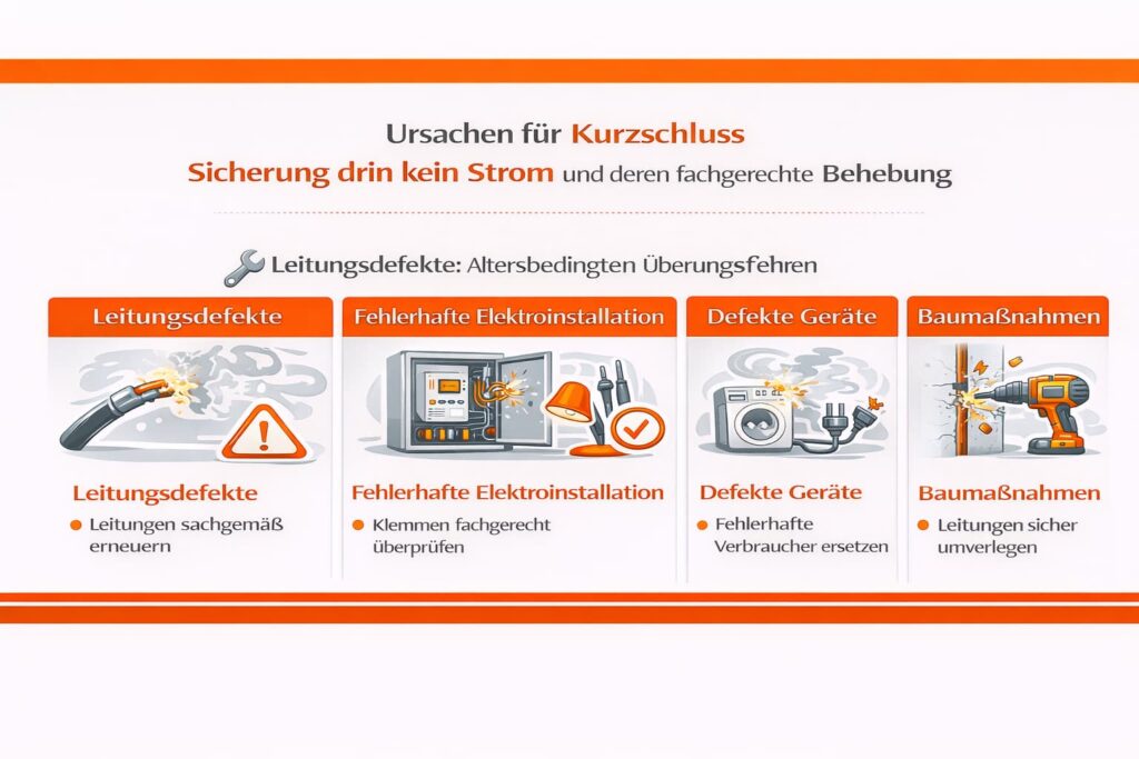 Ursachen für kurzschluss sicherung drin kein strom und deren fachgerechte Behebung