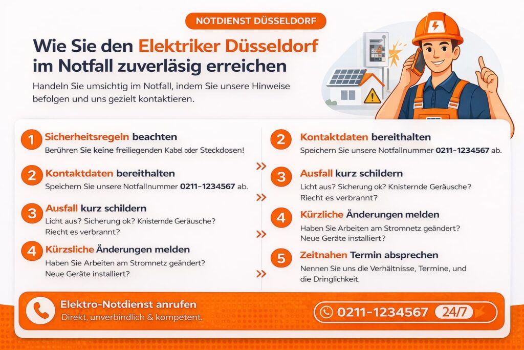 Wie Sie den Elektriker Düsseldorf im Notfall zuverlässig erreichen