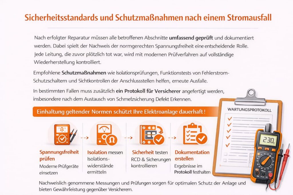 Sicherheitsstandards und Schutzmaßnahmen nach einem Stromausfall