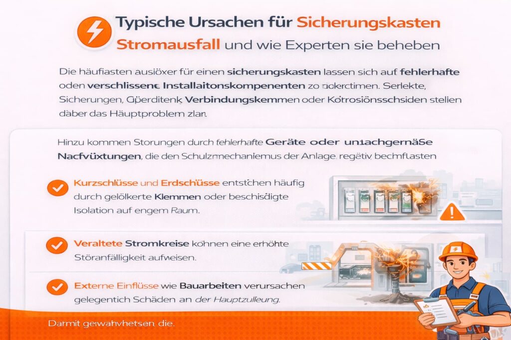 Typische Ursachen für Sicherungskasten Stromausfall und wie Experten sie beheben