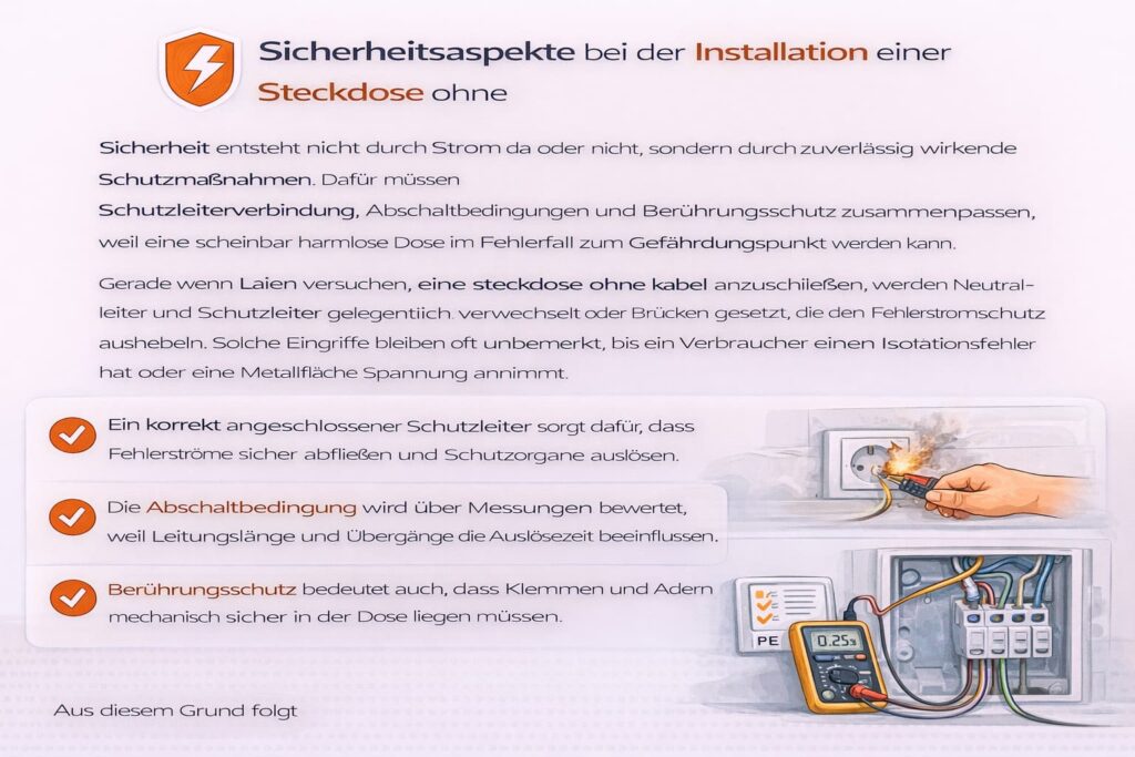 Sicherheitsaspekte bei der Installation einer steckdose ohne