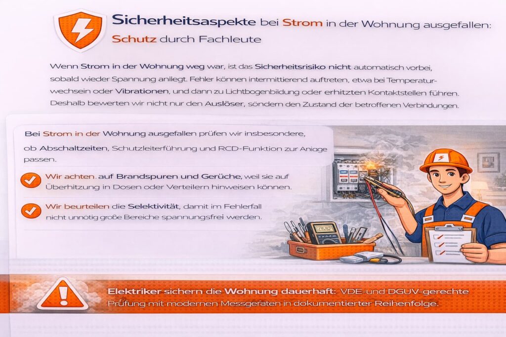Sicherheitsaspekte bei strom in der wohnung ausgefallen: Schutz durch Fachleute