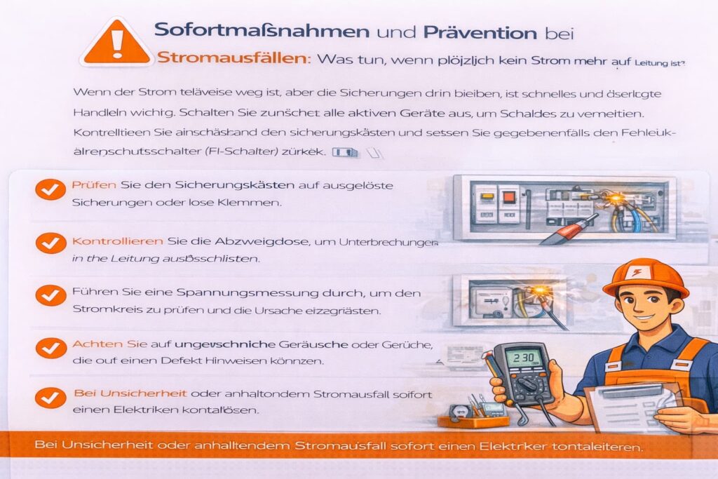 Sofortmaßnahmen und Prävention bei Stromausfällen: Was tun, wenn plötzlich kein Strom mehr auf Leitung ist?