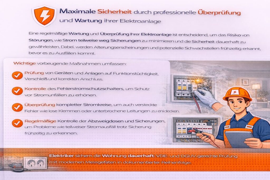 Maximale Sicherheit durch professionelle Überprüfung und Wartung Ihrer Elektroanlage