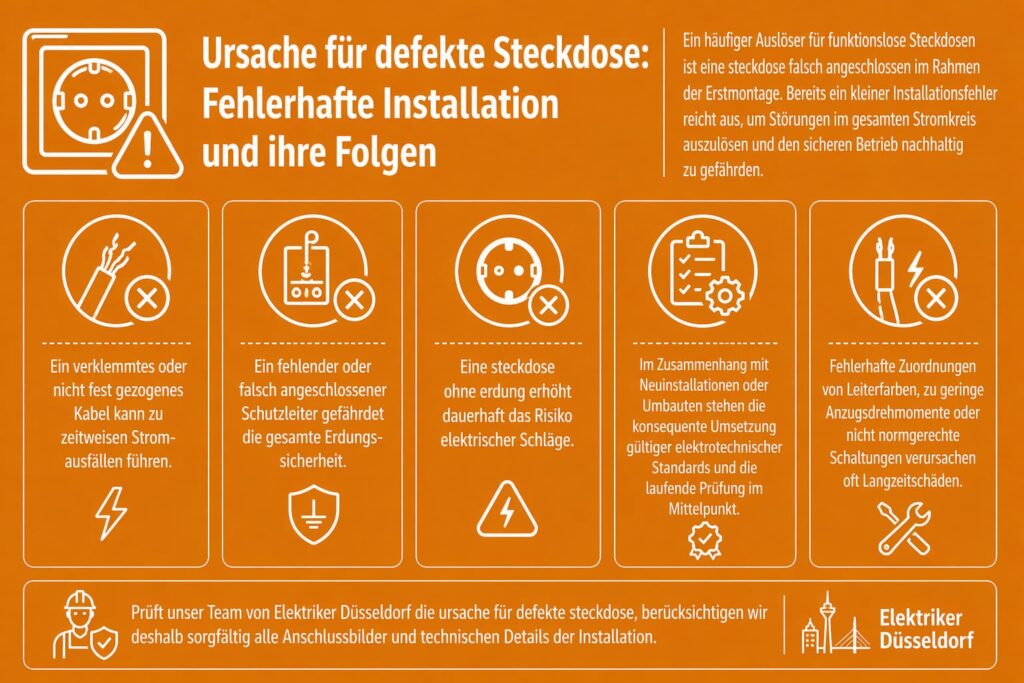 Ursache für defekte Steckdose: Fehlerhafte Installation und ihre Folgen