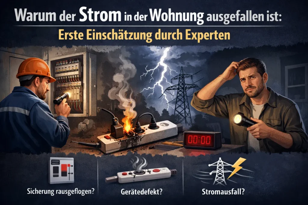 Warum der Strom in der Wohnung ausgefallen ist: Erste Einschätzung durch Experten