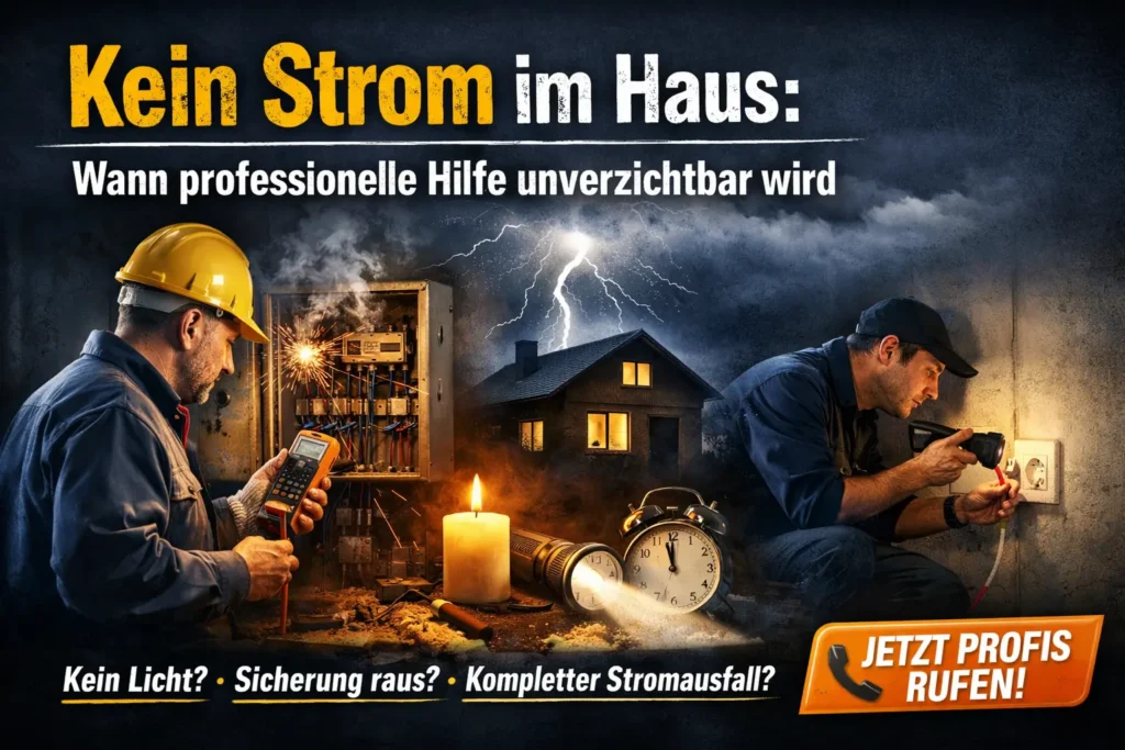 Kein Strom im Haus: Wann professionelle Hilfe unverzichtbar wird