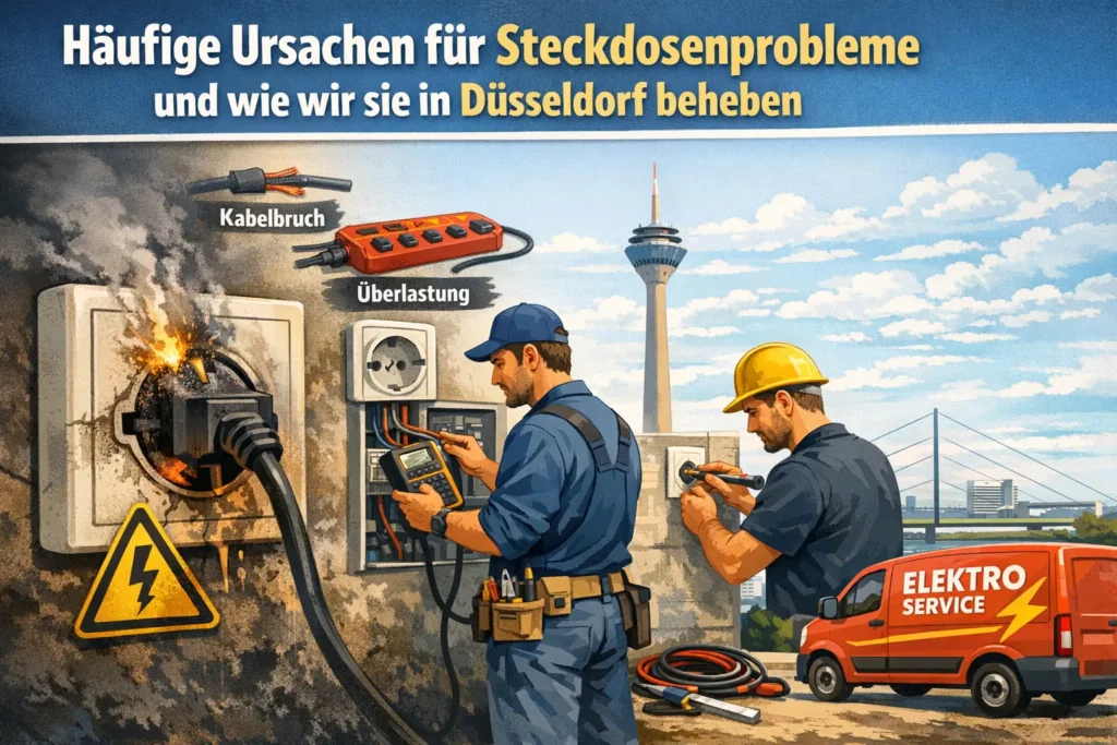 Häufige Ursachen für Steckdosenprobleme und wie wir sie in Düsseldorf beheben