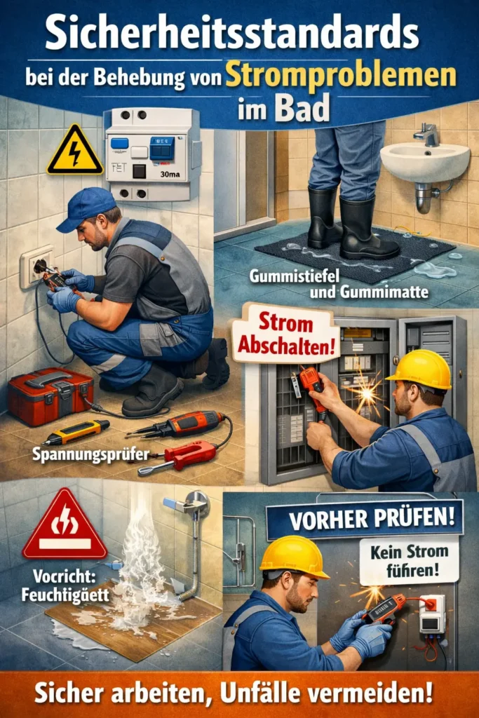 Sicherheitsstandards bei der Behebung von Stromproblemen im Bad