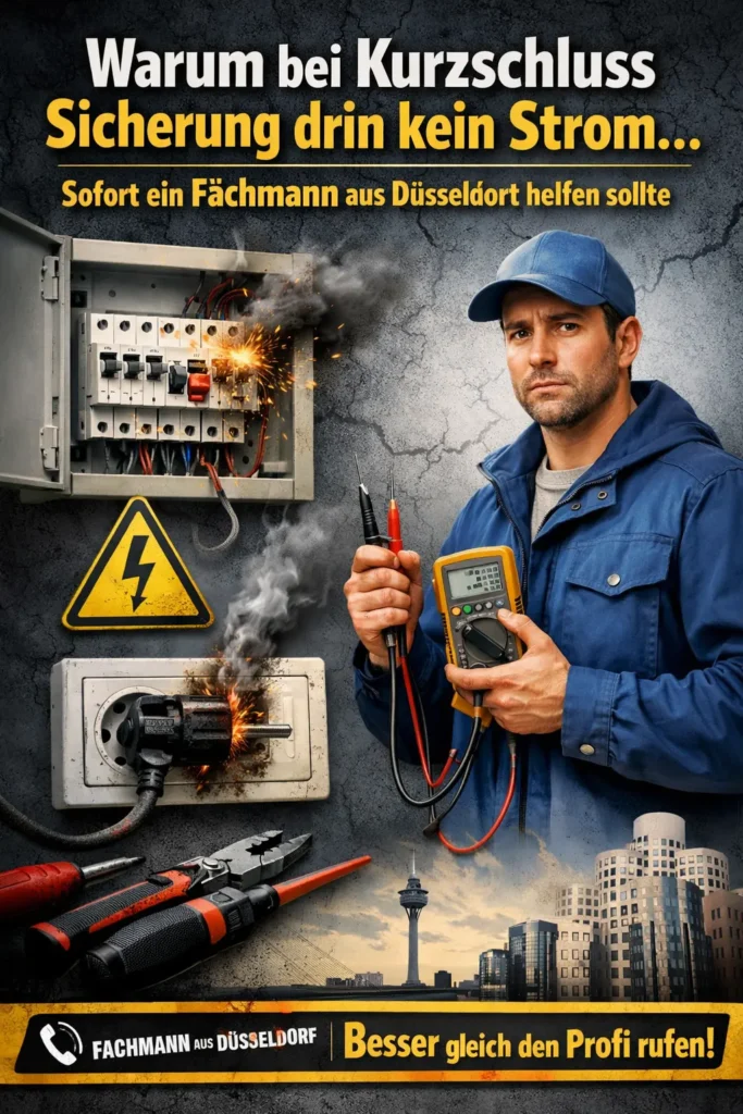 Warum bei kurzschluss sicherung drin kein strom sofort ein Fachmann aus Düsseldorf helfen sollte