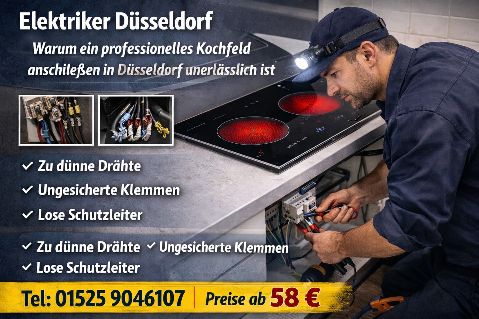 kochfeld anschließen