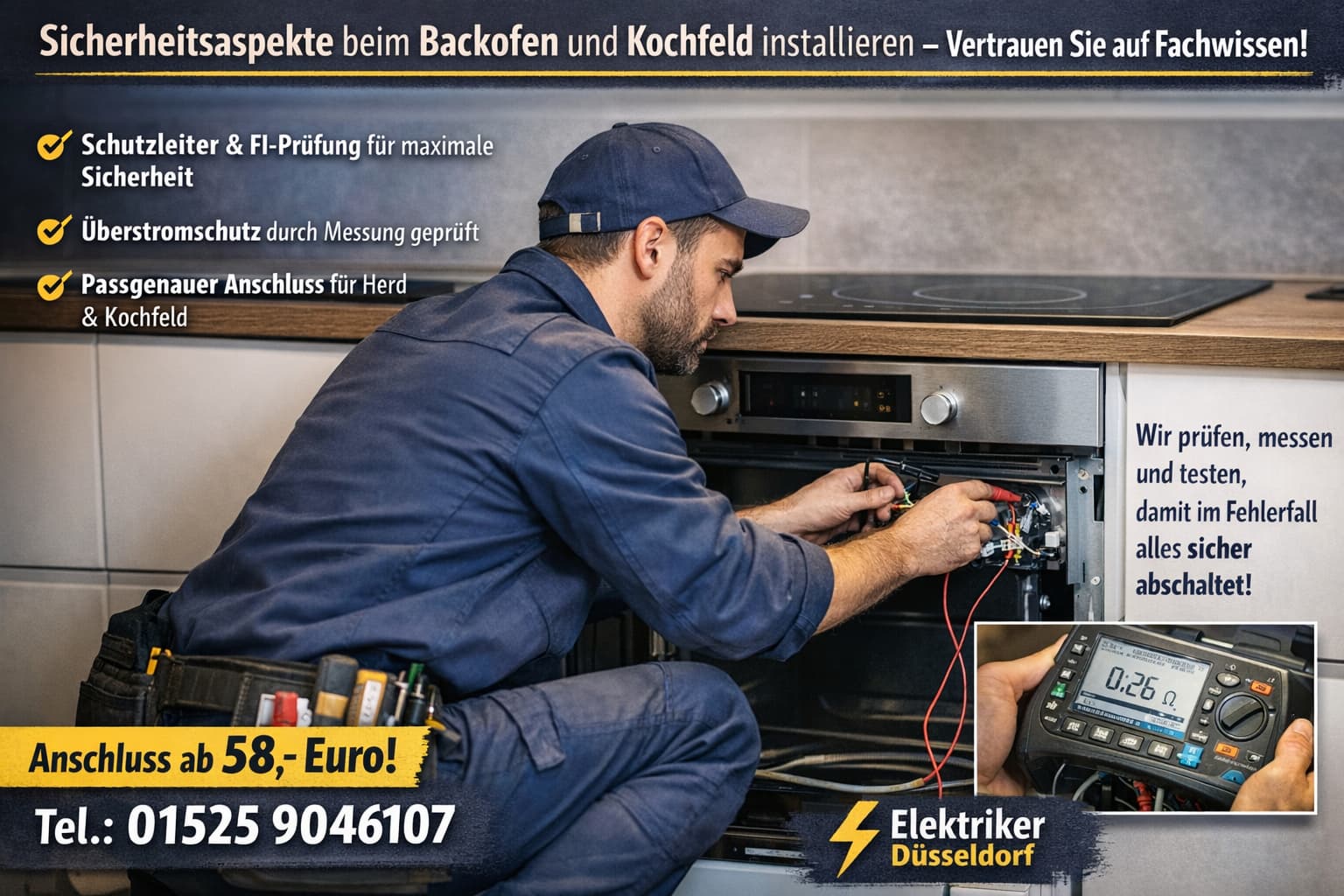 backofen und kochfeld anschließen