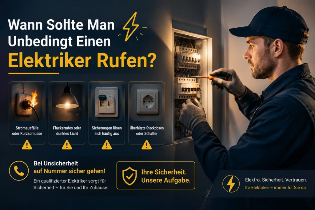 Elektriker bei der Reparatur eines Sicherungskastens in modernem Zuhause