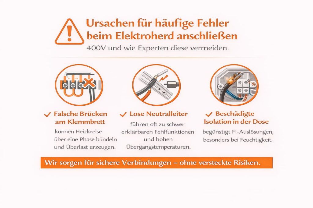 Ursachen für häufige Fehler beim Elektroherd anschließen 400v und wie Experten diese vermeiden
