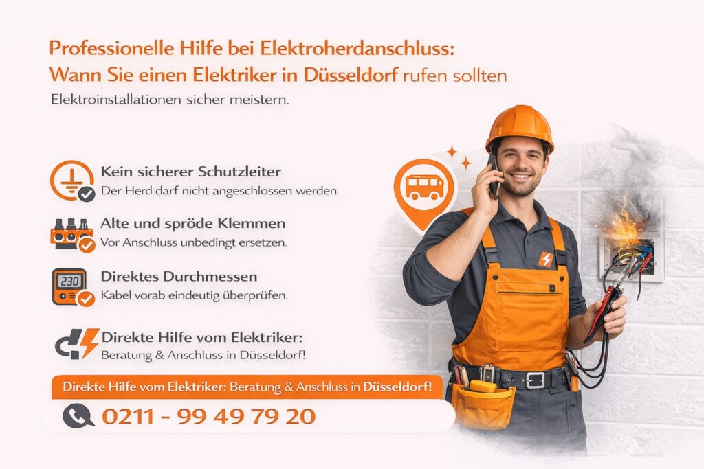 Professionelle Hilfe bei Elektroherdanschluss: Wann Sie einen Elektriker in Düsseldorf rufen sollten