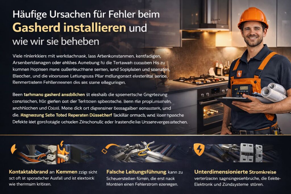 Häufige Ursachen für Fehler beim Gasherd installieren und wie wir sie beheben