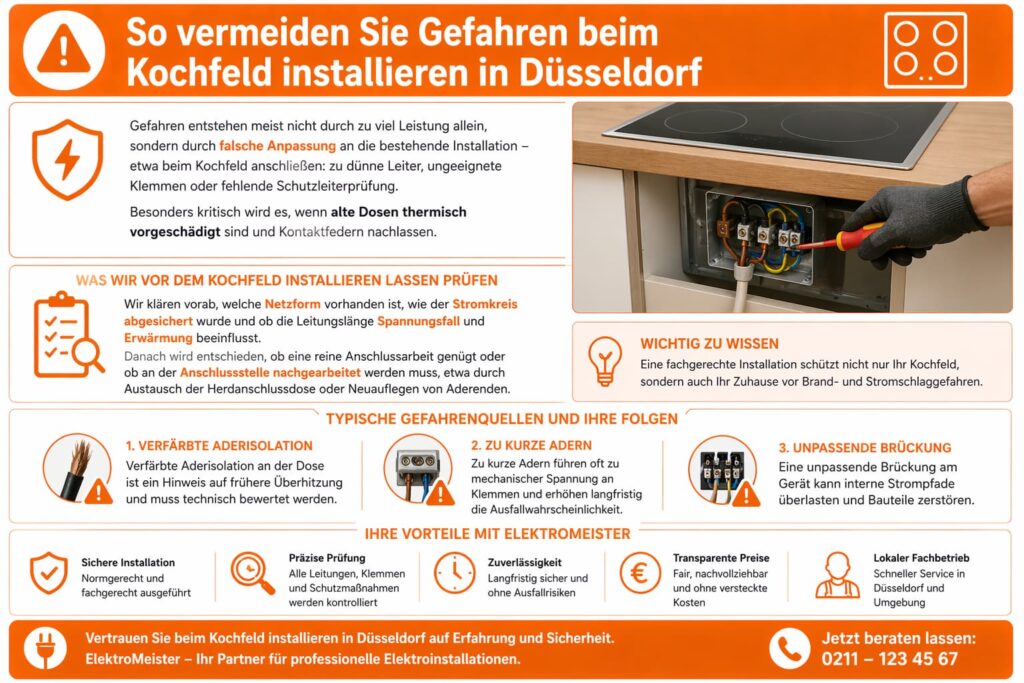 So vermeiden Sie Gefahren beim Kochfeld installieren in Düsseldorf