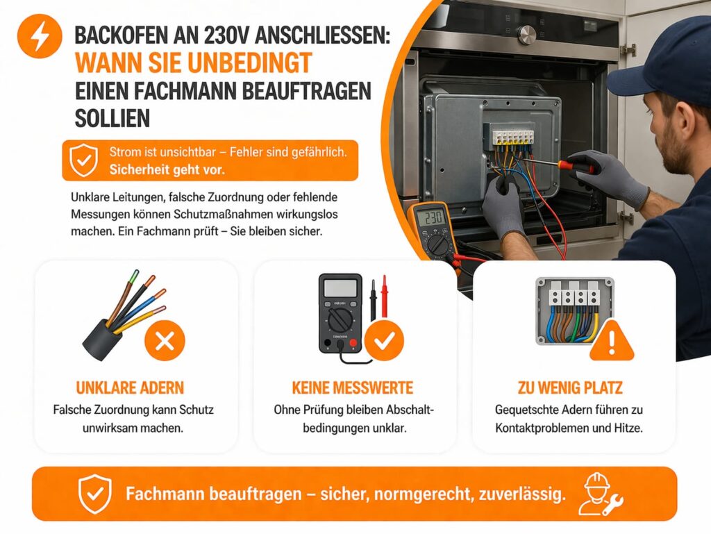Backofen anschließen 230v: Wann Sie unbedingt einen Fachmann beauftragen sollten