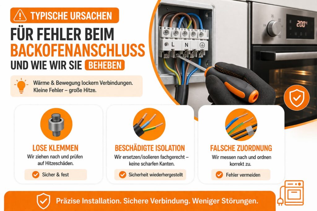 Typische Ursachen für Fehler beim Backofenanschluss und wie wir sie beheben