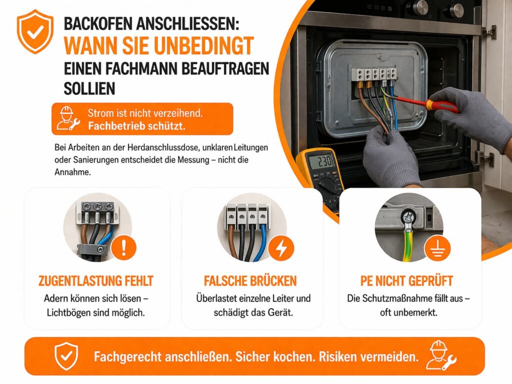 Backofen anschließen: Wann Sie unbedingt einen Fachmann beauftragen sollten