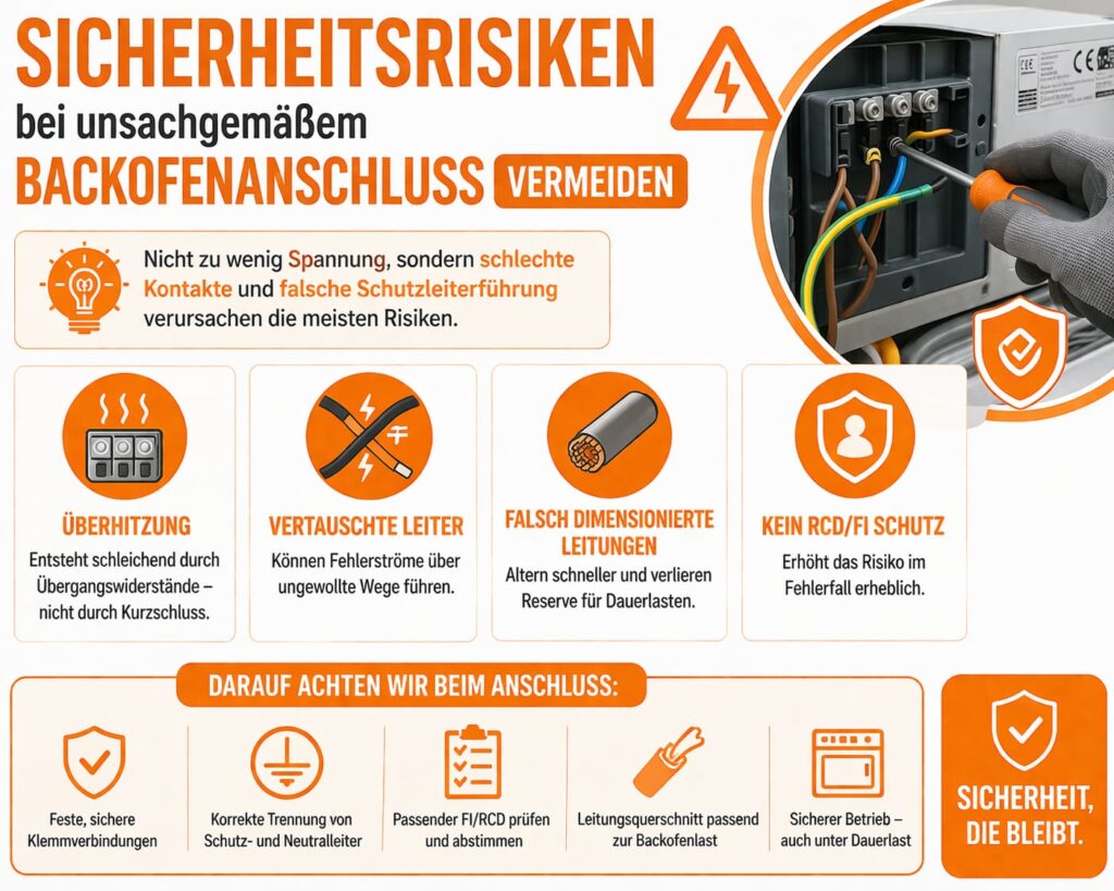 Sicherheitsrisiken bei unsachgemäßem Backofenanschluss vermeiden
