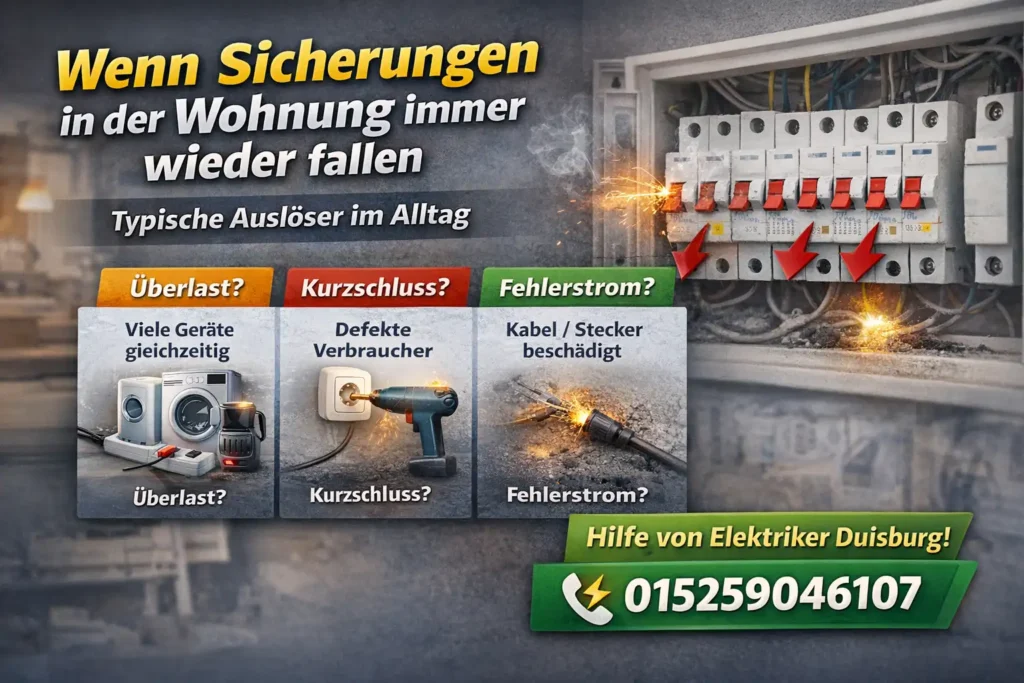 Wenn Sicherungen in der Wohnung immer wieder fallen: typische Auslöser im Alltag