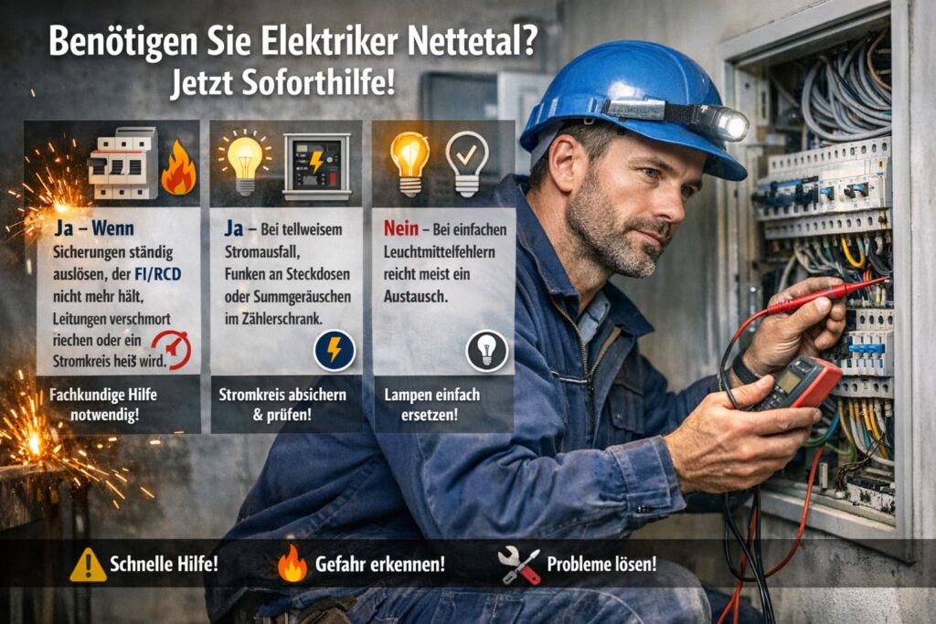 Elektriker in Nettetal repariert Sicherungskasten – schnelle Soforthilfe bei Stromproblemen
