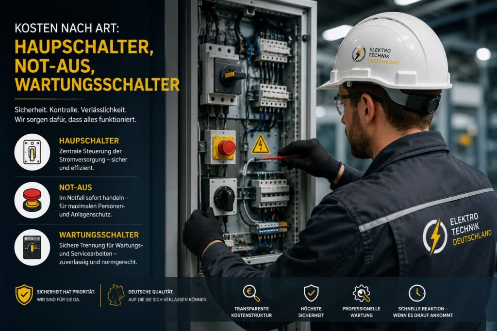 Techniker prüft modernen Schaltschrank mit Sicherheitsfunktionen und Wartungssystemen.