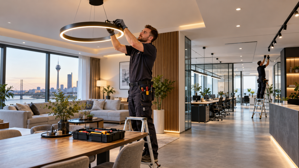Modern Loft Lighting Installation