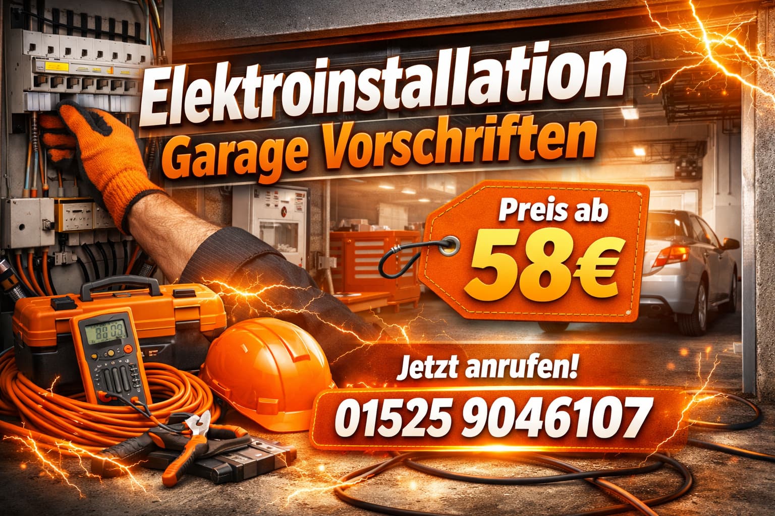 Elektroinstallation Garage Vorschriften ab 58€ | 7 Tage